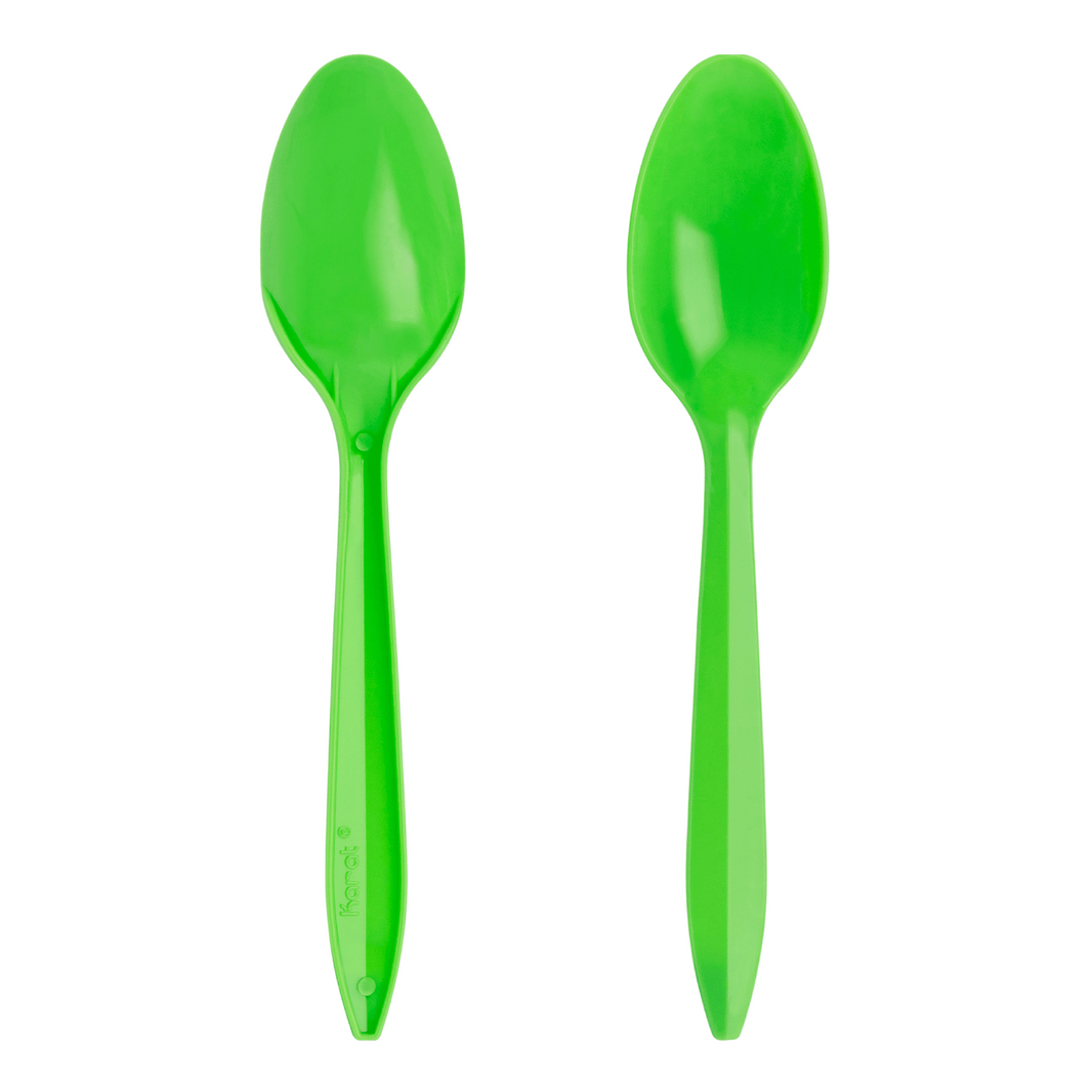 [1,000 ct] PP Plastic Medium Weight Tea Spoons, Green – LollicupStore