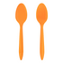[1,000 ct] PP Plastic Medium Weight Tea Spoons, Orange