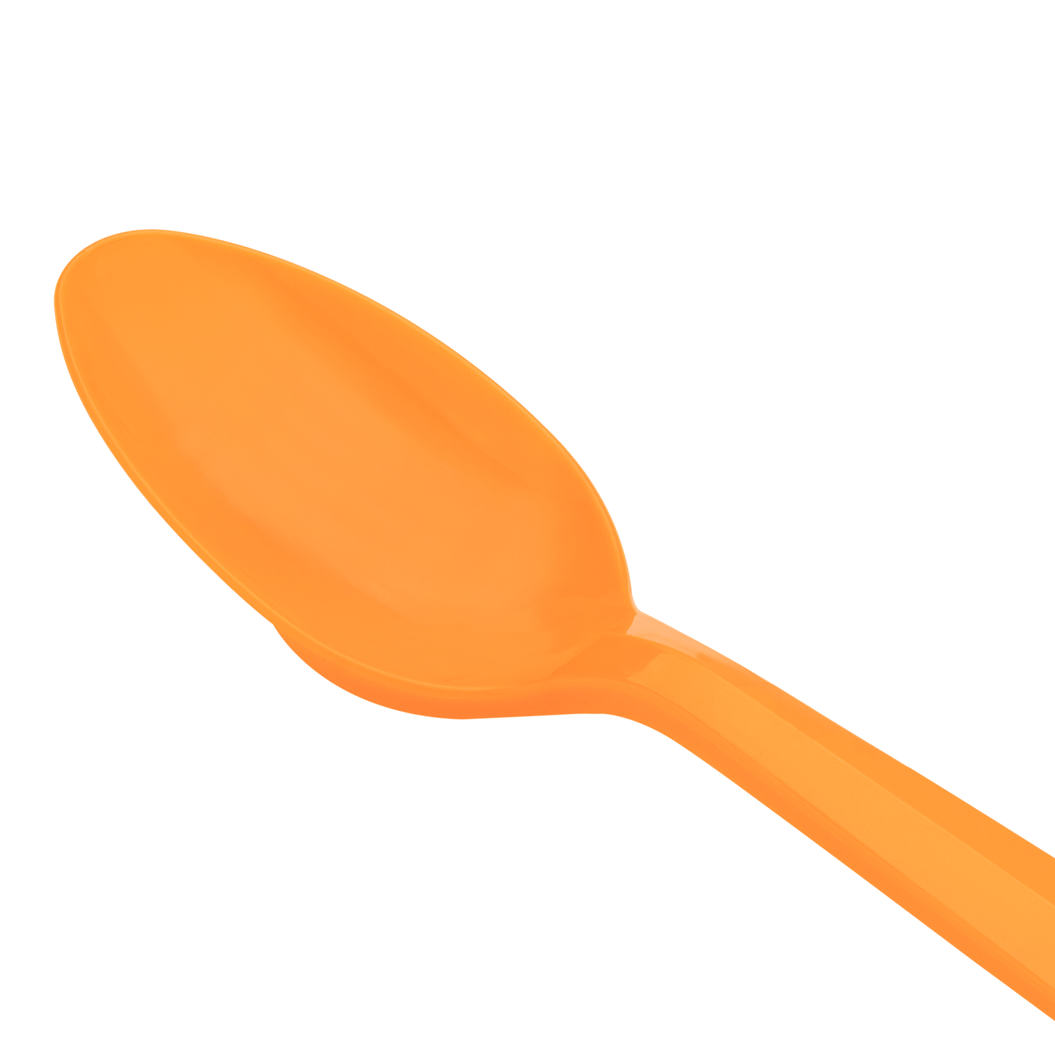 [1,000 ct] PP Plastic Medium Weight Tea Spoons, Orange