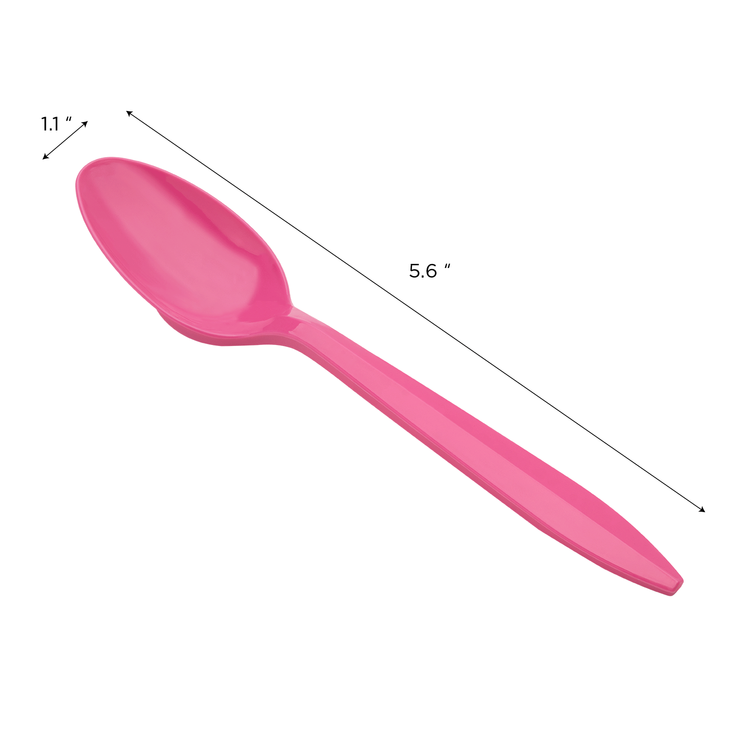 [1,000 ct] PP Plastic Medium Weight Tea Spoons, Pink