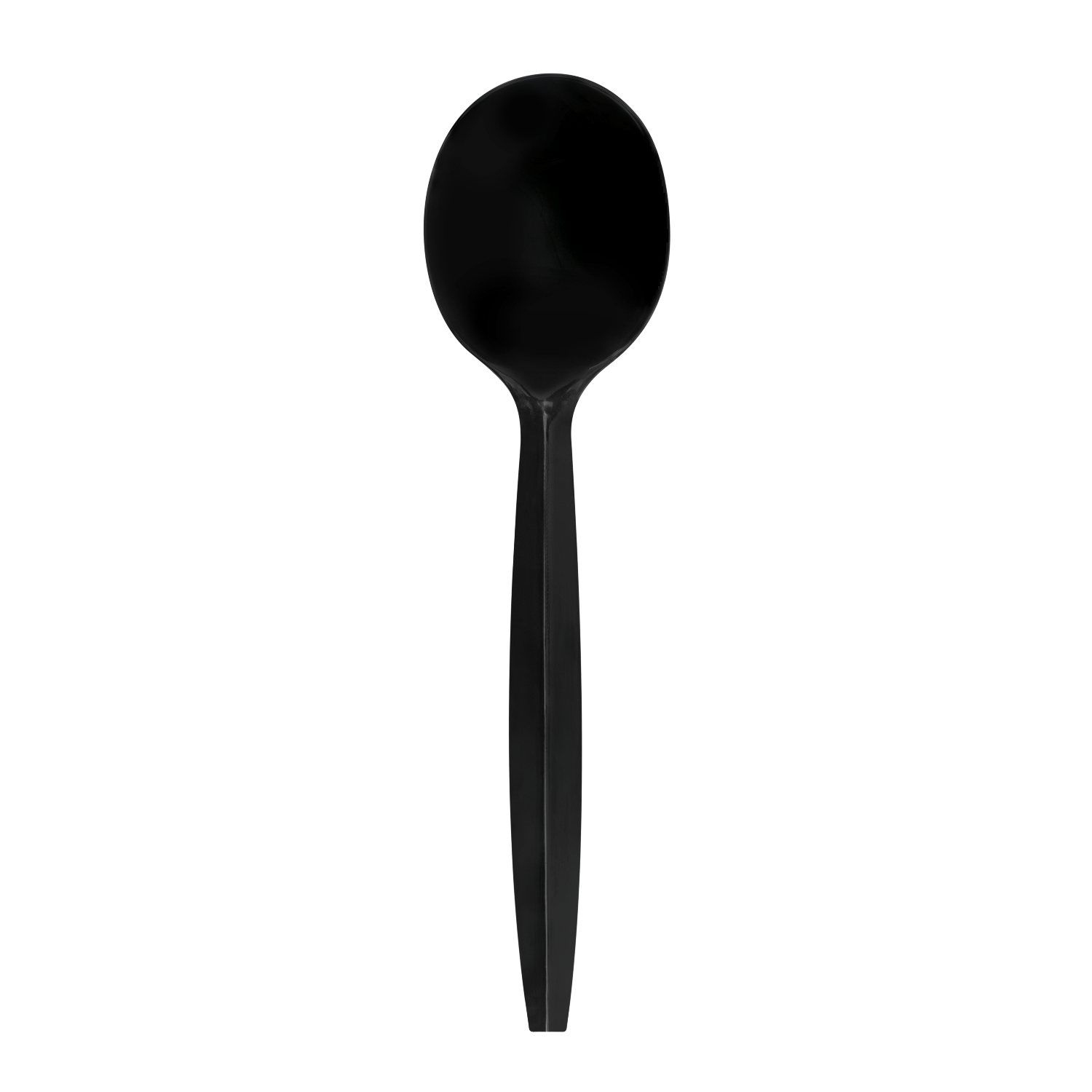 [1,000 ct] Med-Heavy Weight Asian Soup Spoon, Black