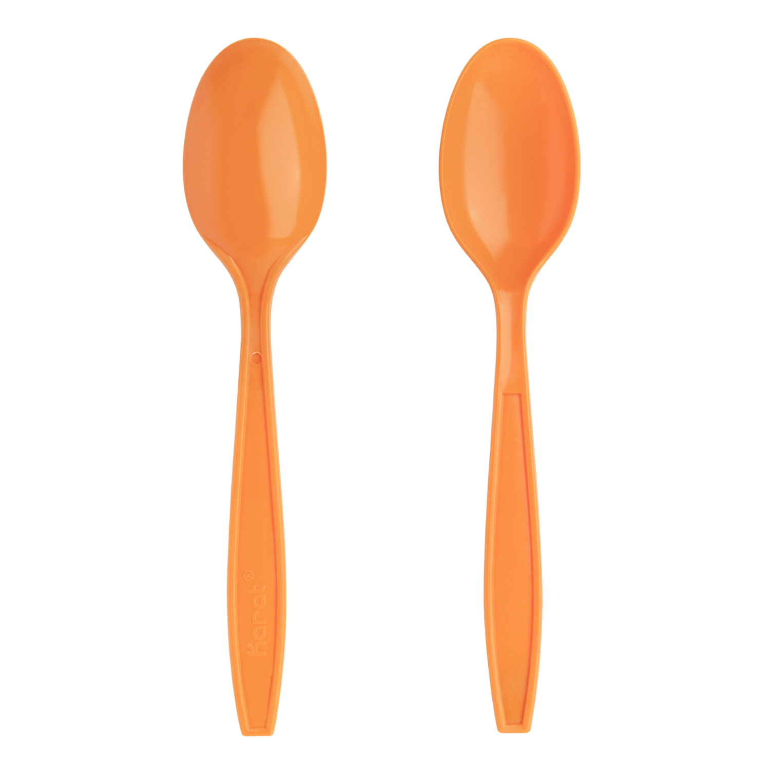 [1,000 ct] PP Plastic Extra Heavy Weight Tea Spoons, Orange