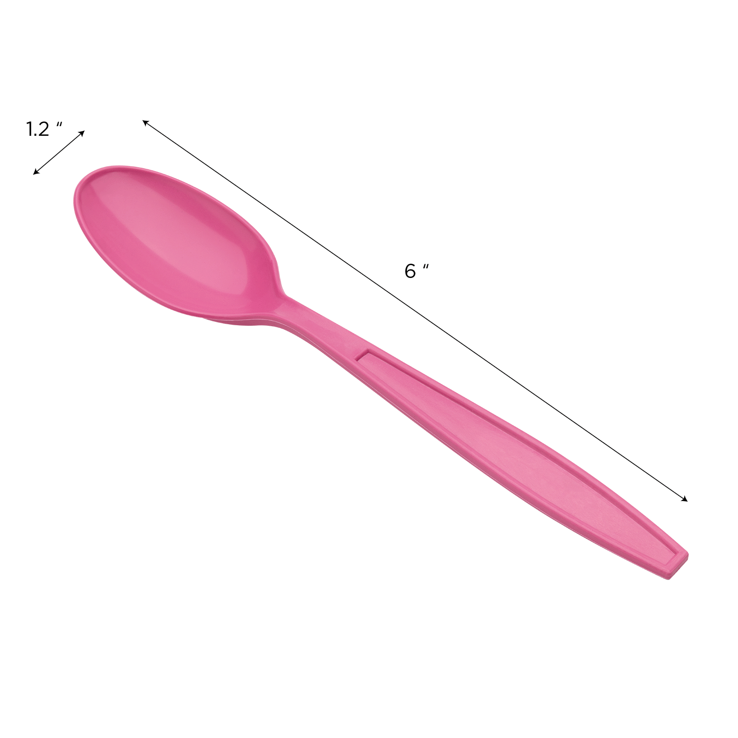 [1,000 ct] PP Plastic Extra Heavy Weight Tea Spoons, Pink