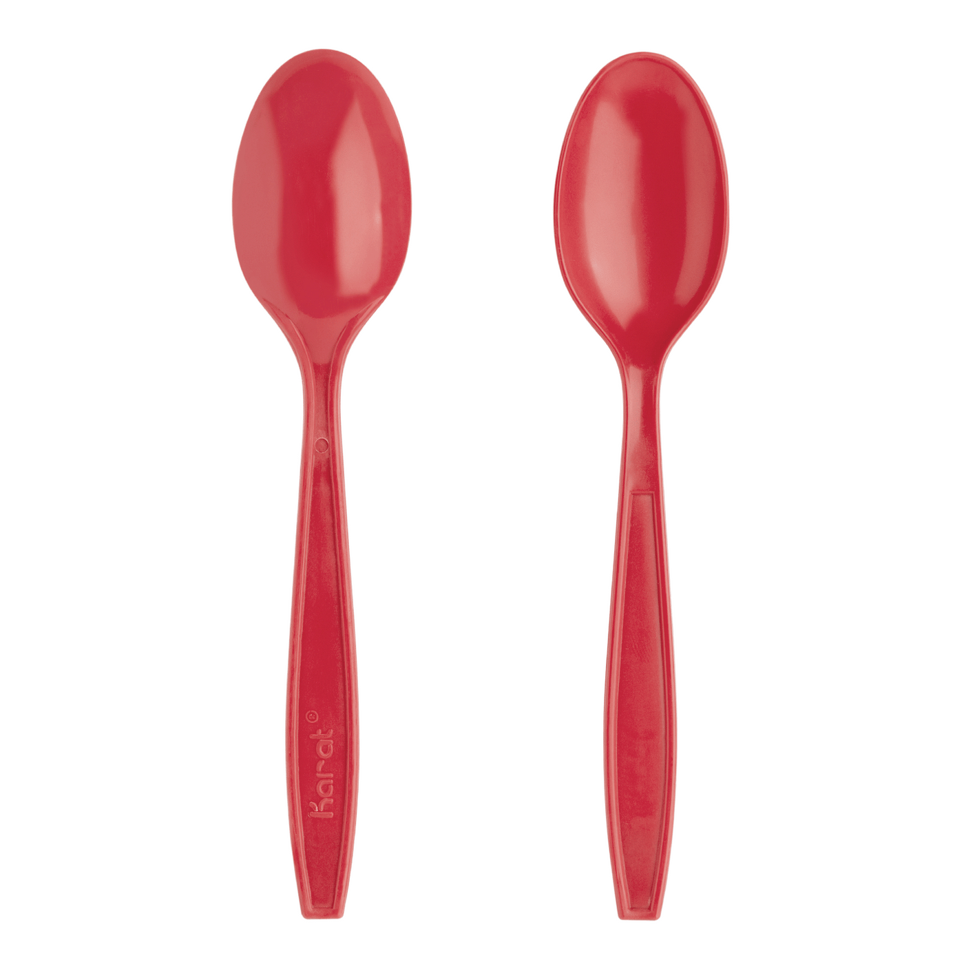 [1,000 ct] PP Plastic Extra Heavy Weight Tea Spoons, Red – LollicupStore