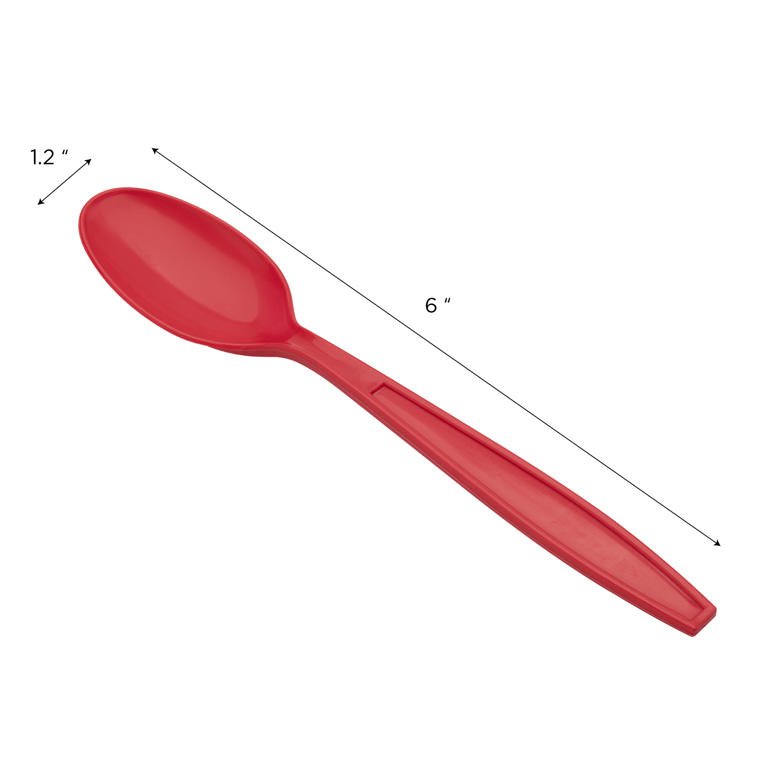 [1,000 ct] PP Plastic Extra Heavy Weight Tea Spoons, Red