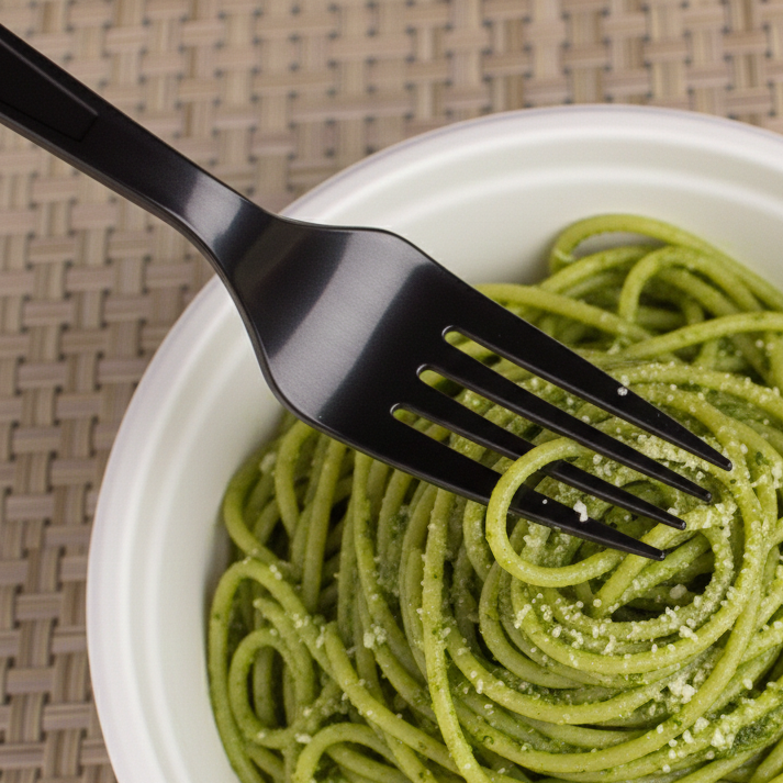 [1,000 ct] PP Plastic Premium Extra Heavy Weight Forks, Black