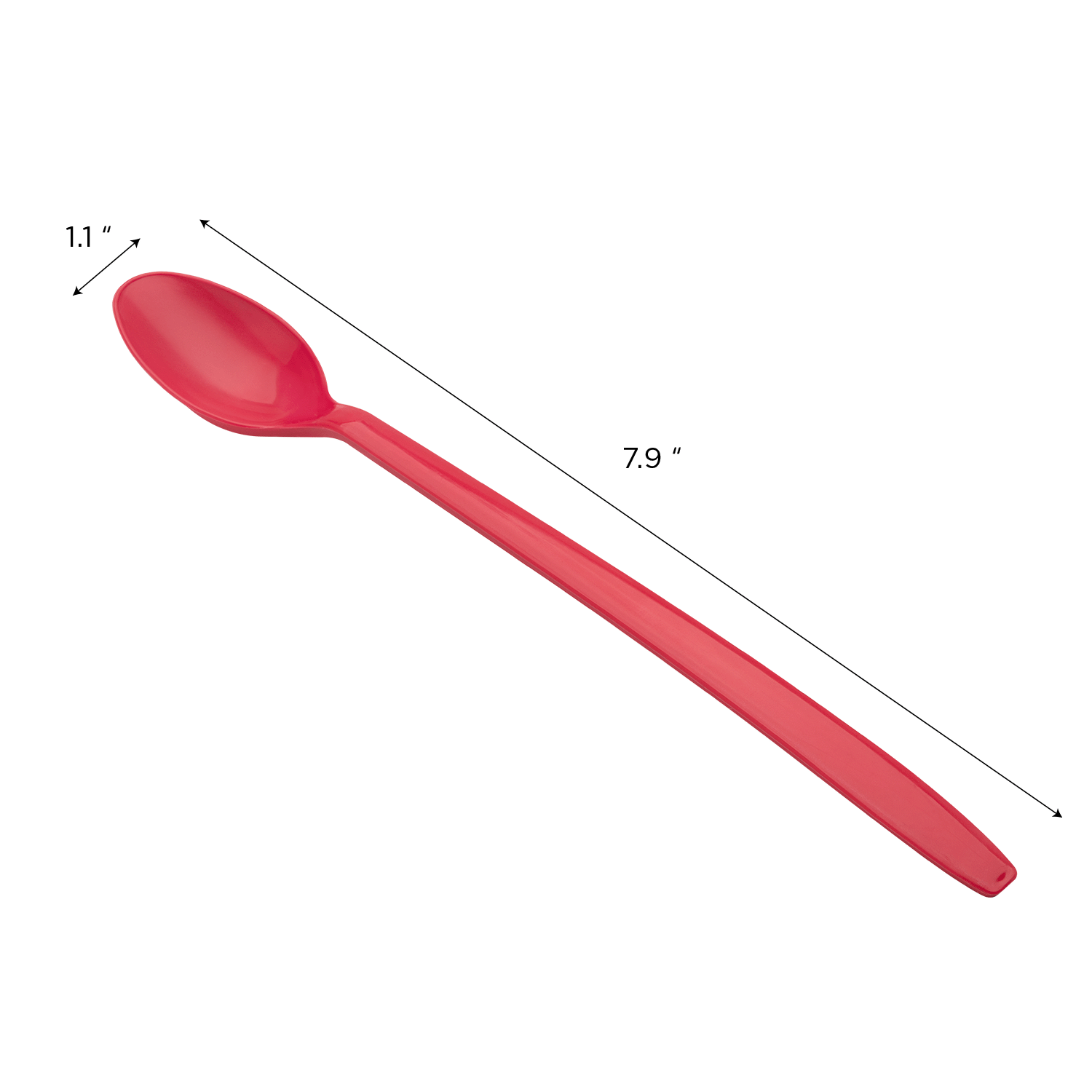 [1,000 ct] PP Plastic Heavy Weight Soda Spoons, Red