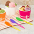 [1,000 ct] PP Plastic Medium Weight Color Changing Tea Spoons, Yellow to Orange