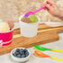 [1,000 ct] PP Plastic Medium Weight Color Changing Tea Spoons, Yellow to Orange