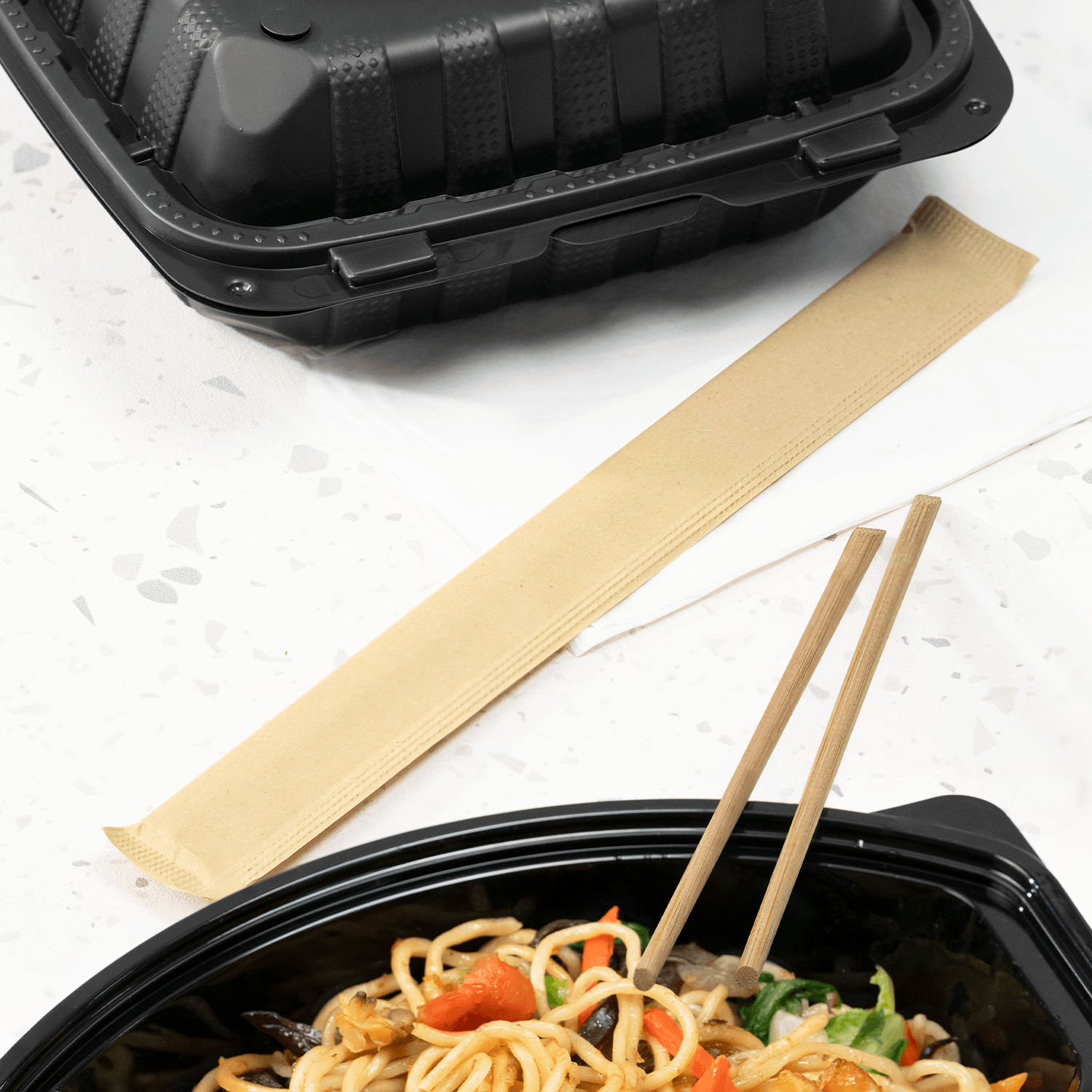 [1,000 Pairs] 9.5" Individually Wrapped Bamboo Chopsticks