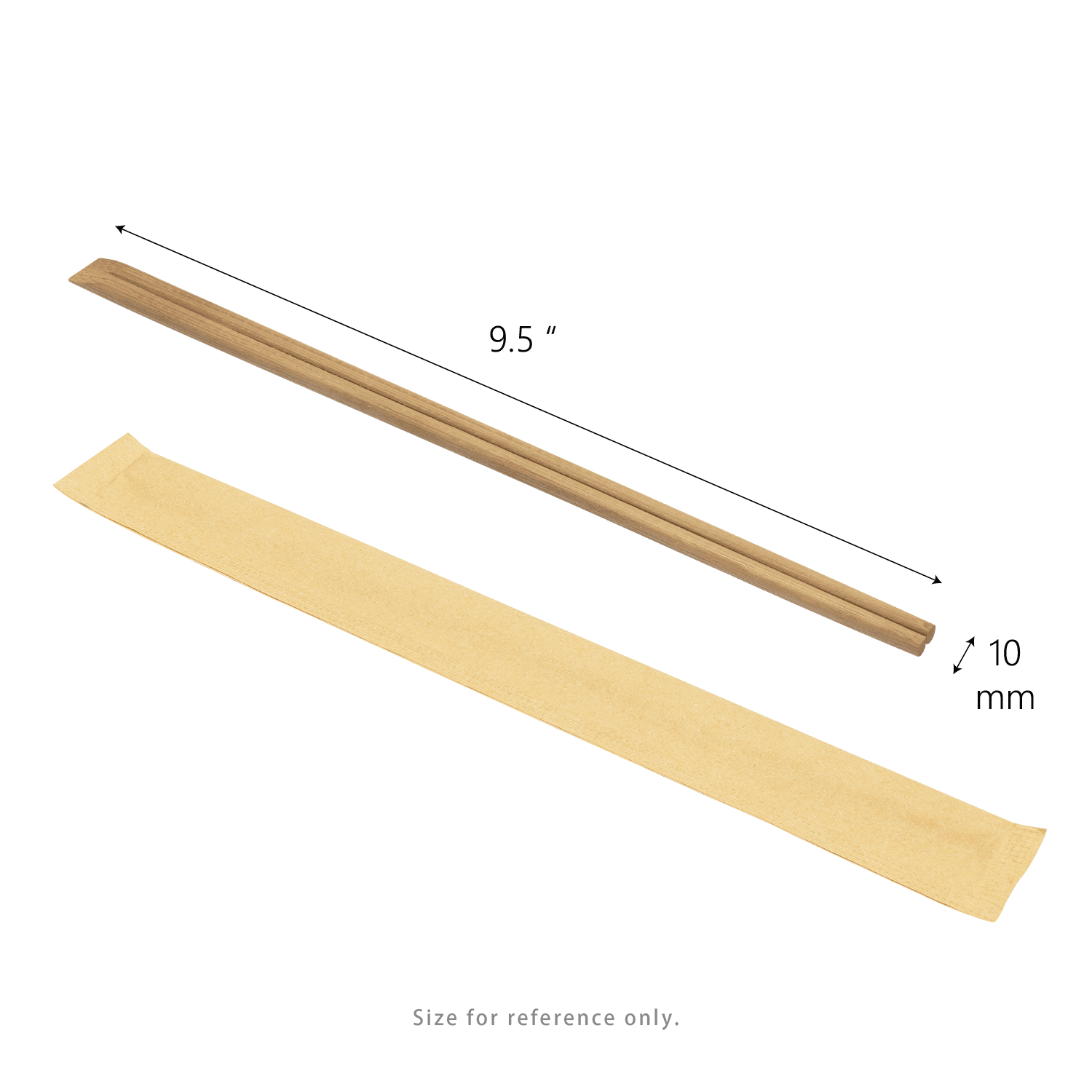 [1,000 Pairs] 9.5" Individually Wrapped Bamboo Chopsticks