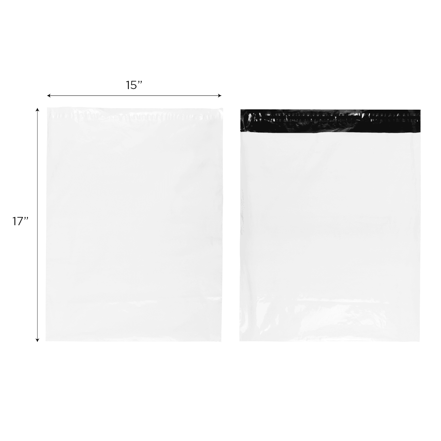 White Karat Polyethylene Mailer with Tamper-Evident Adhesive Closure, 15.75''x17.33" measurements