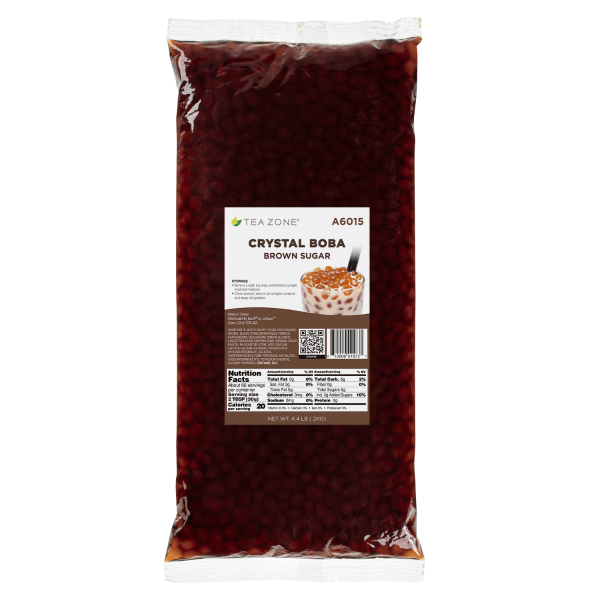 Tea Zone Crystal Boba, Brown Sugar - Case of 6 bags