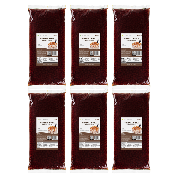 Tea Zone Crystal Boba, Brown Sugar - Case of 6 bags