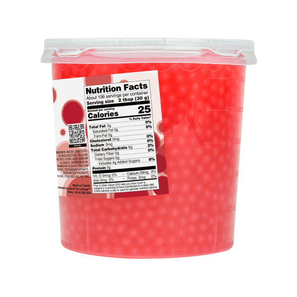 Strawberry Popping Pearls – 7 lbs