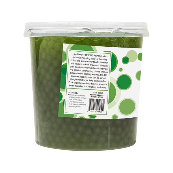 Tea Zone Green Apple Popping Pearls - Jar (7 lbs)