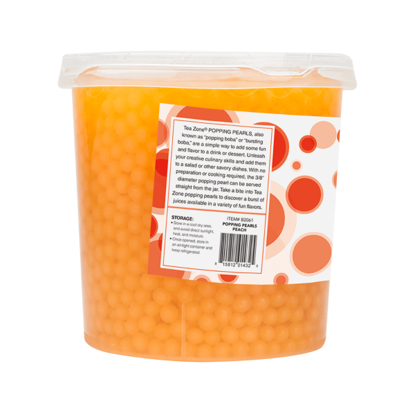 Tea Zone Peach Popping Pearls - Jar (7 lbs)