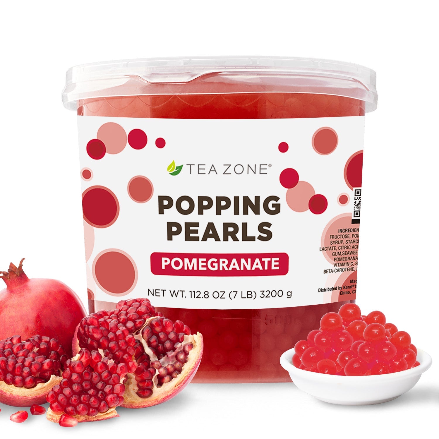 Tea Zone Pomegranate Popping Pearls - Jar (7 lbs)