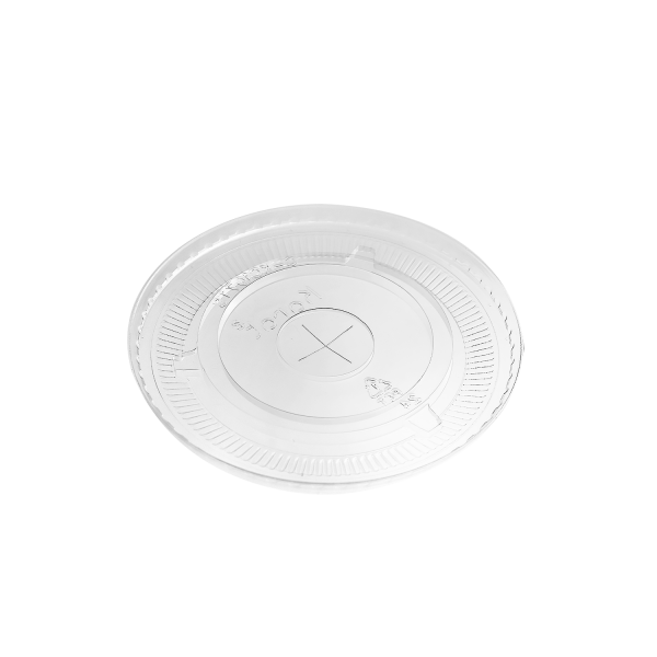 Clear Karat 107mm PET Plastic Flat Lids