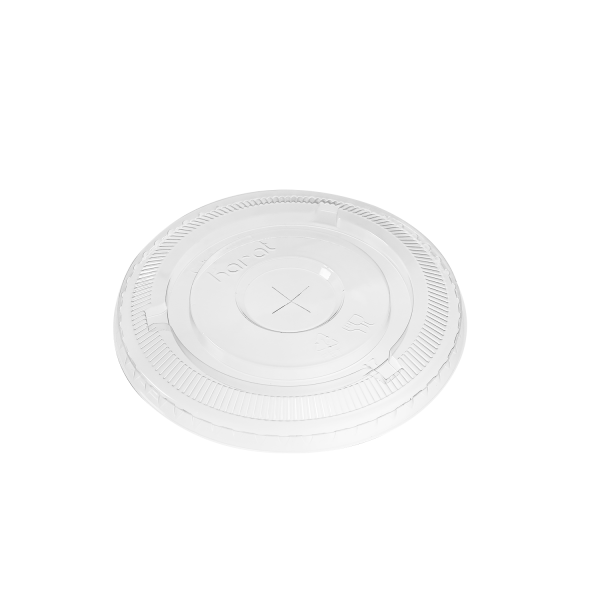 Clear Karat 98mm PET Plastic Flat Lids