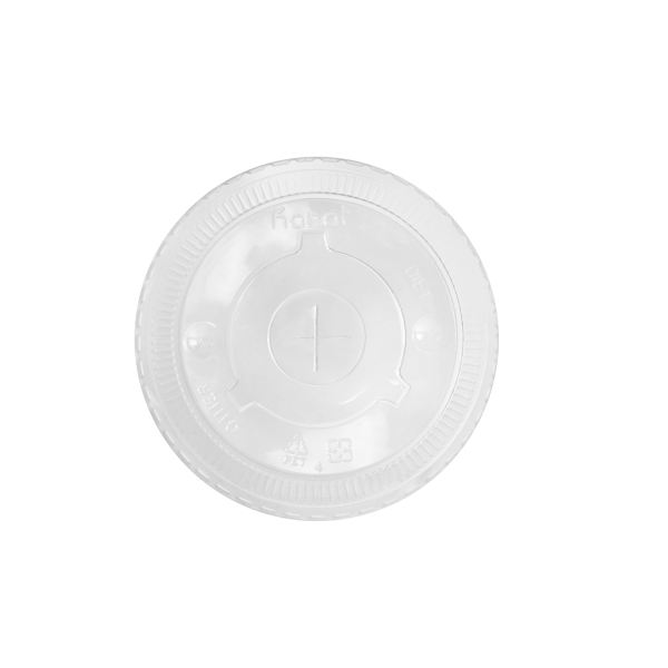 Clear Karat 104.5mm PET Plastic Flat Lids