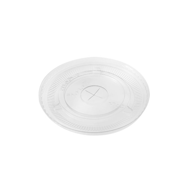 Clear Karat 104.5mm PET Plastic Flat Lids