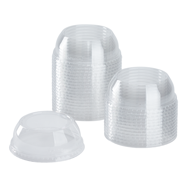 Clear Wide Opening Karat 98mm PET Plastic Dome Lids