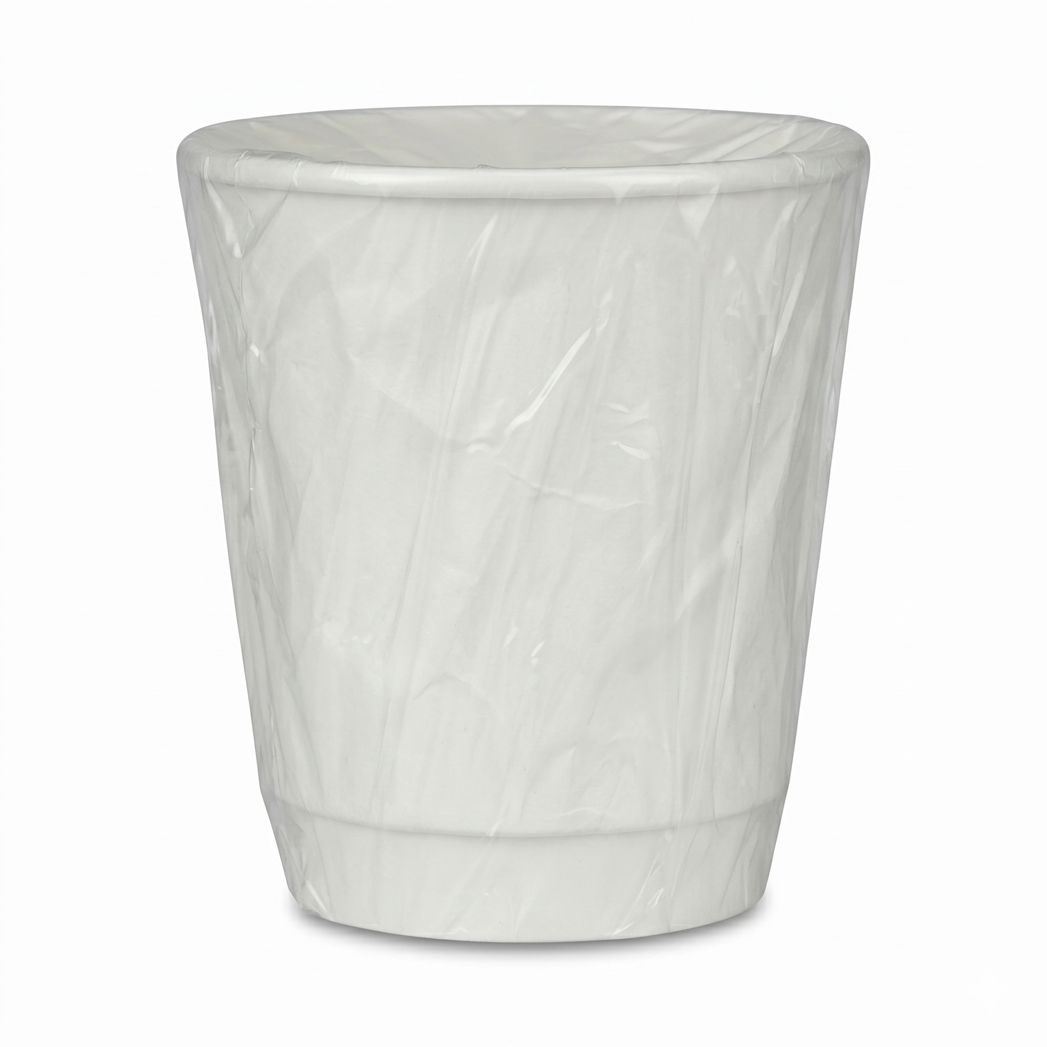 [500 ct] 10 oz Paper Coffee Cups | Wrapped Insulated | 90 mm | White
