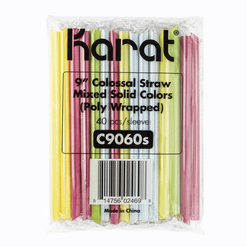 Mixed Color Bubble Tea Straws - 9'' Plastic Bubble Tea Straws (10mm) P