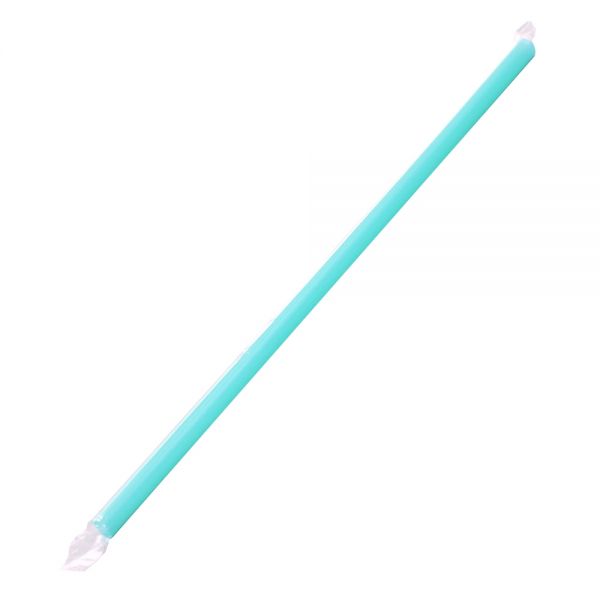 Aqua Karat 9'' Boba Straws (10mm) Poly Wrapped