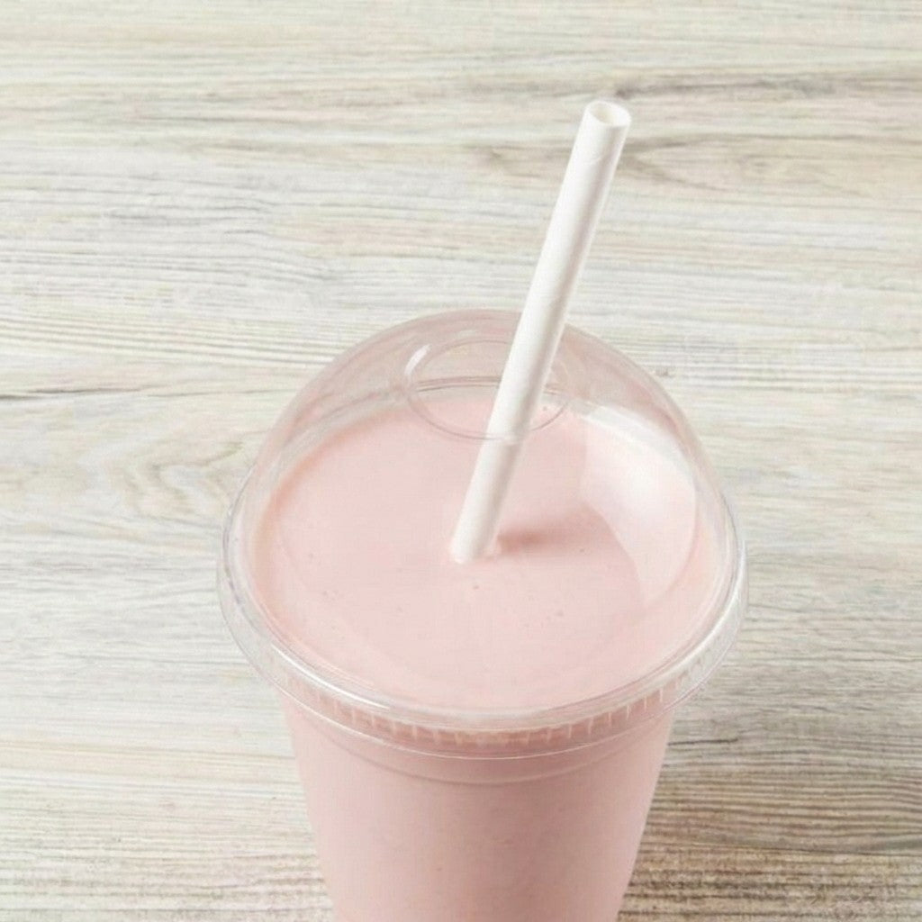 Karat Earth 7.75" Giant Paper Straw (7mm) Paper Wrapped, White - 2,000 pcs