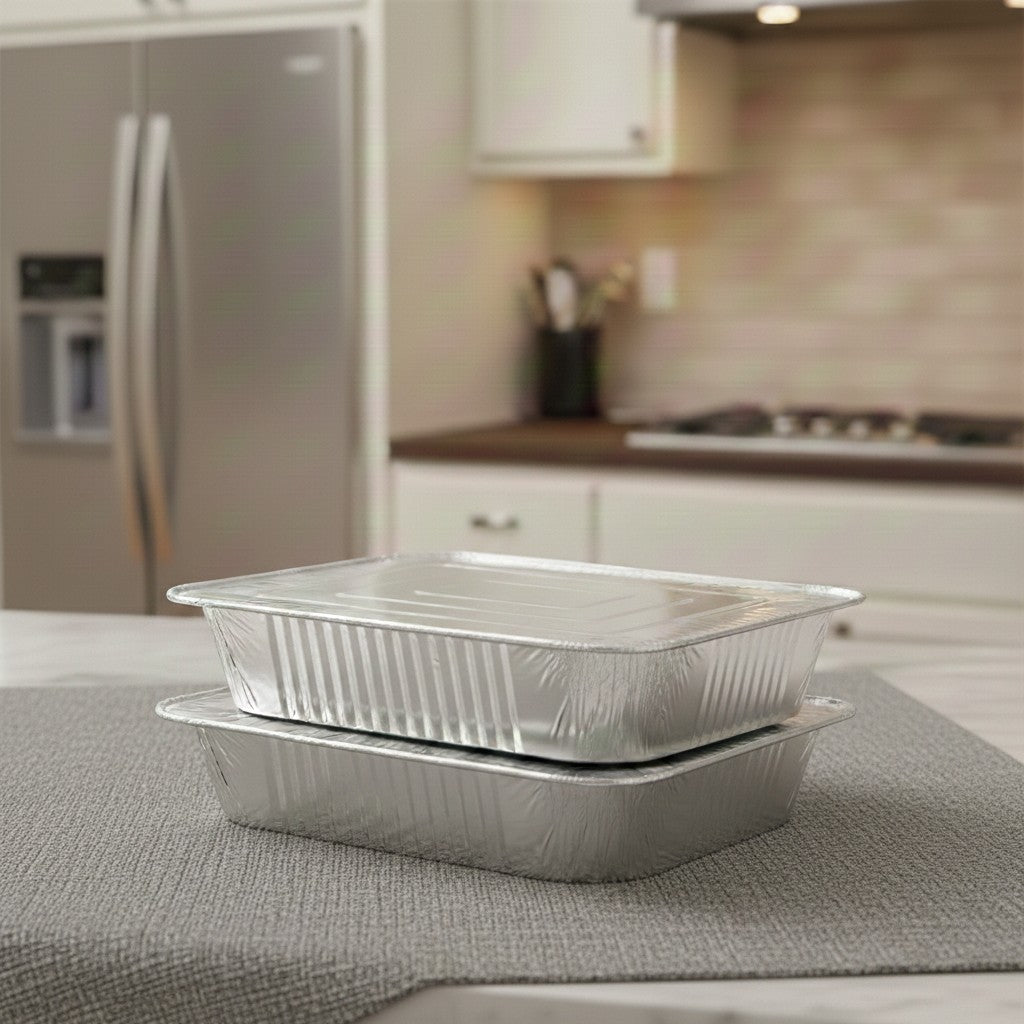 [50 ct] Aluminum Foil Steam Table Pan Lids, Full Size