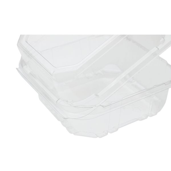 Clear Karat 6''x6'' PET Plastic Hinged Containers