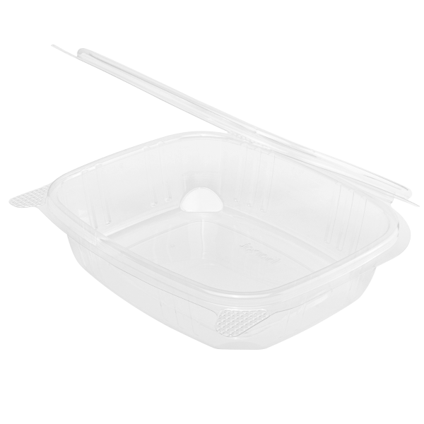 Clear Karat 24 oz PET Plastic Hinged Deli Container
