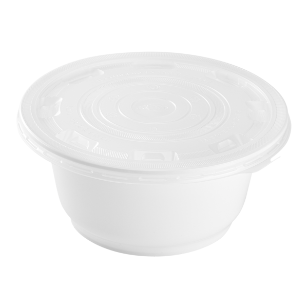 Clear Karat 22/36/48 oz PP Plastic Flat Lid for Injection Molding Bowl