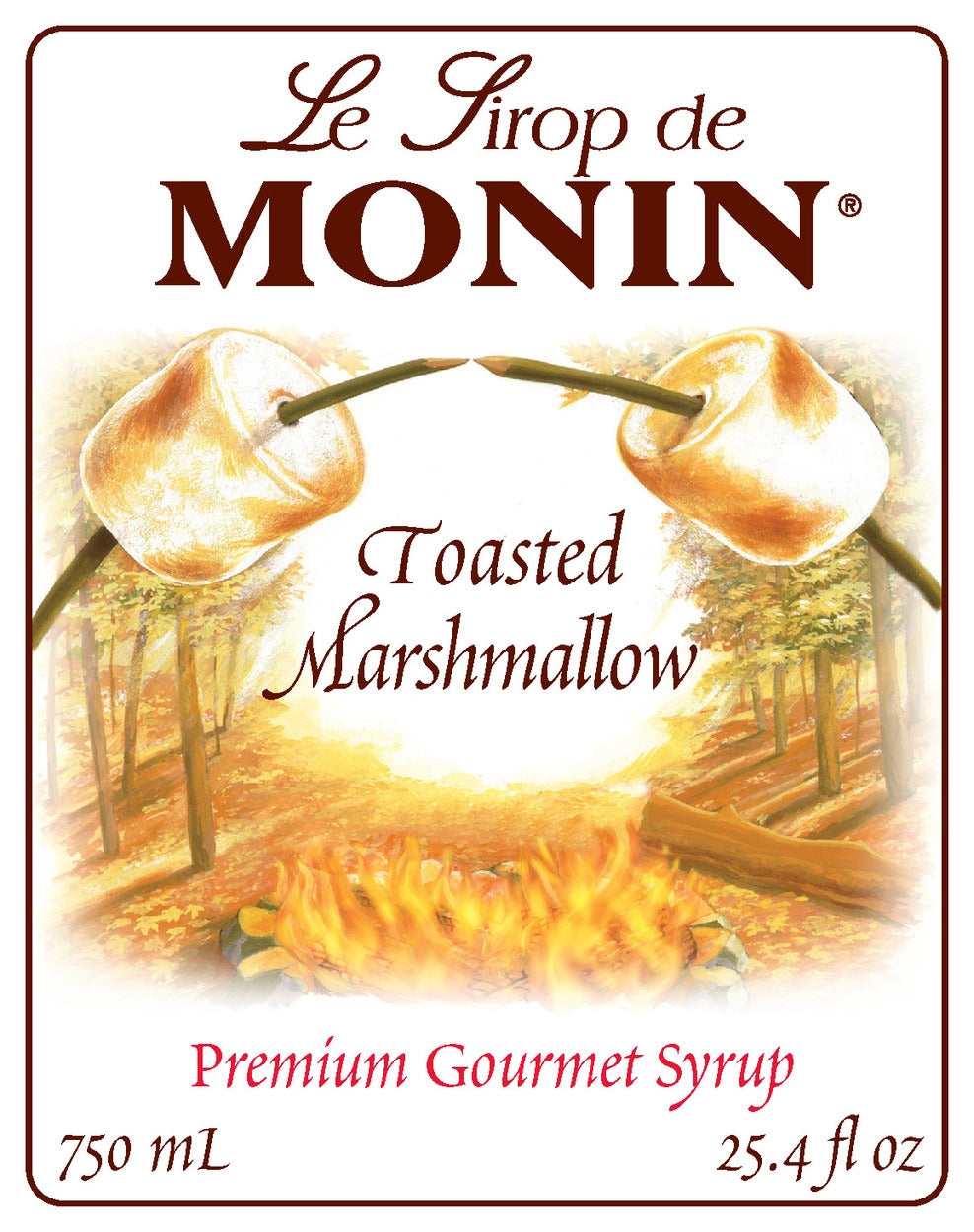 Monin Toasted Marshmallow Syrup - Bottle (750mL)