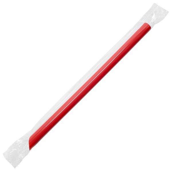 [1,600 ct] Boba Straws | Diagonal Cut | Individually Wrapped (0.39" x 9")