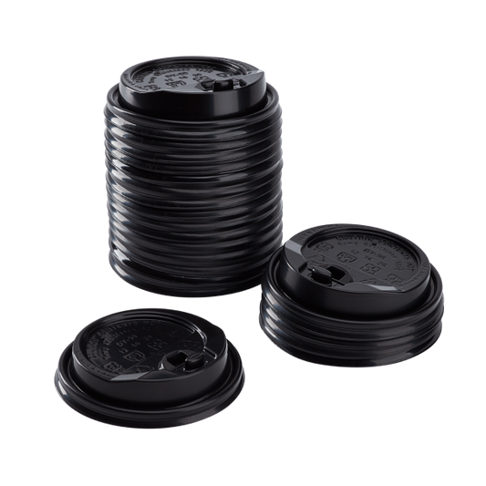 [1,000 ct] 10-24 oz Paper Coffee Cup Lids | 90 mm | Black | Flip-Top ...