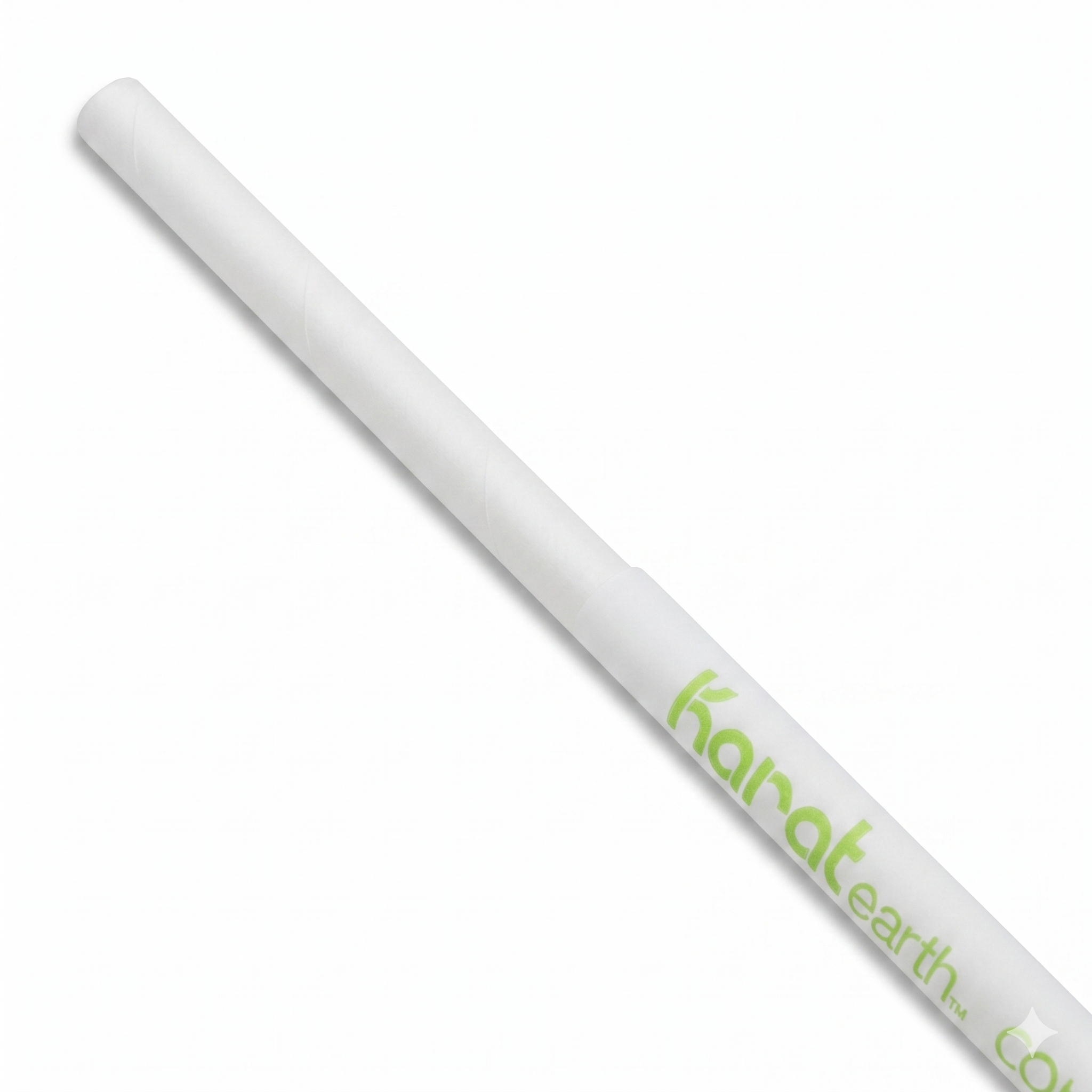 Karat Earth 7.75" Giant Paper Straw (7mm) Paper Wrapped, White - 2,000 pcs