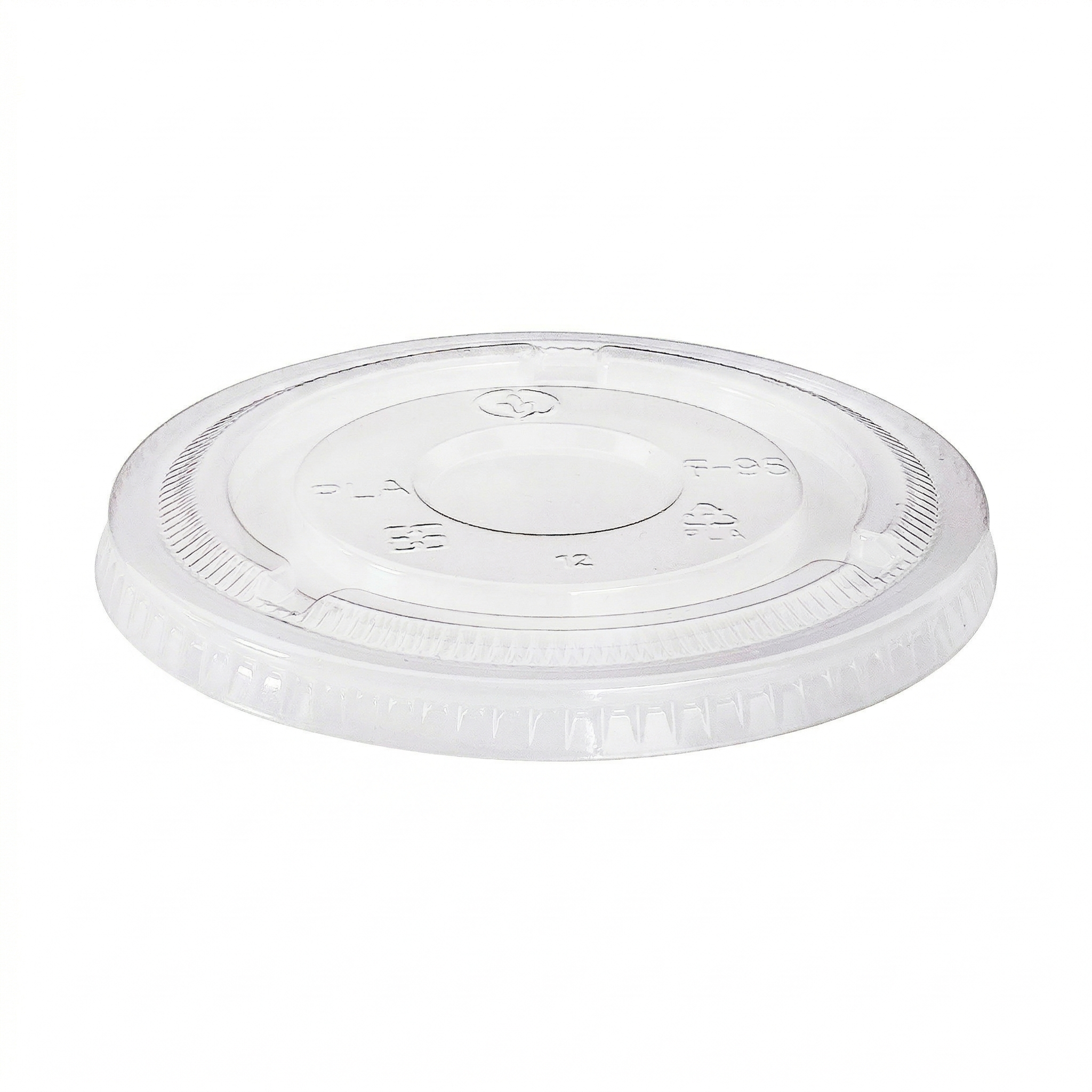 Karat Earth 12-24oz PLA Flat Lid No Hole (98mm) - 1,000 pcs