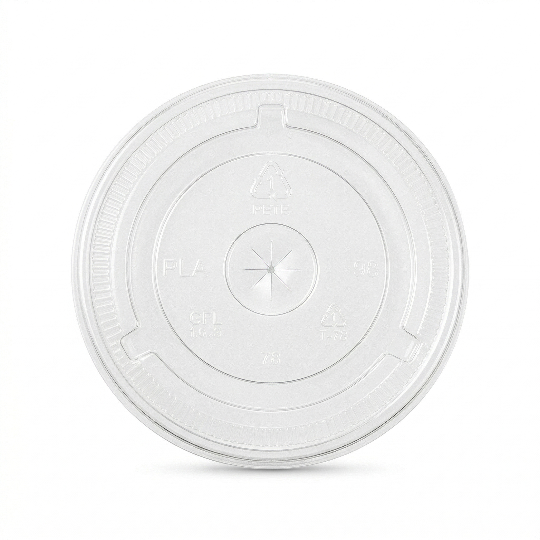 12-24oz PLA Eco-Friendly Flat Lids (98mm) - 1,000 pcs
