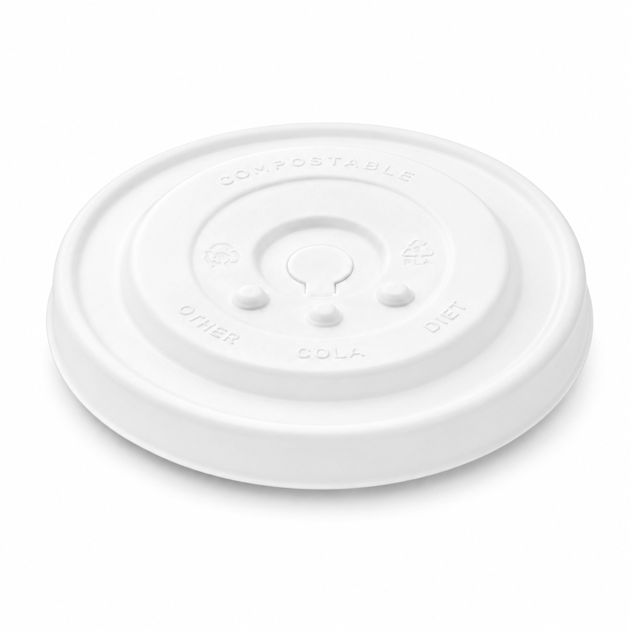 Karat Earth Compostable Fiber Paper Flat lid for 32 oz Paper Cold Cup (104.5mm) - 600 pcs