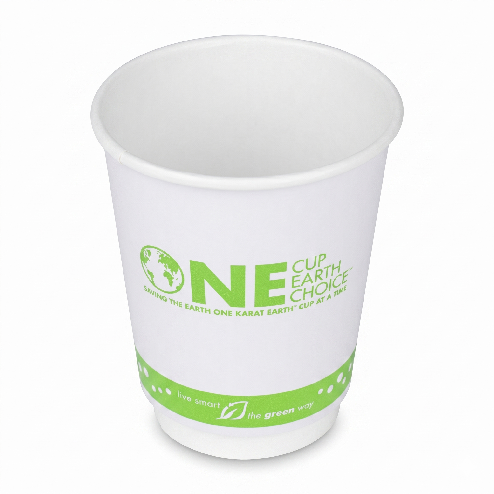 Karat Earth 8oz Eco-Friendly Insulated Paper Hot Cups (80mm), Generic Print - 500 pcs
