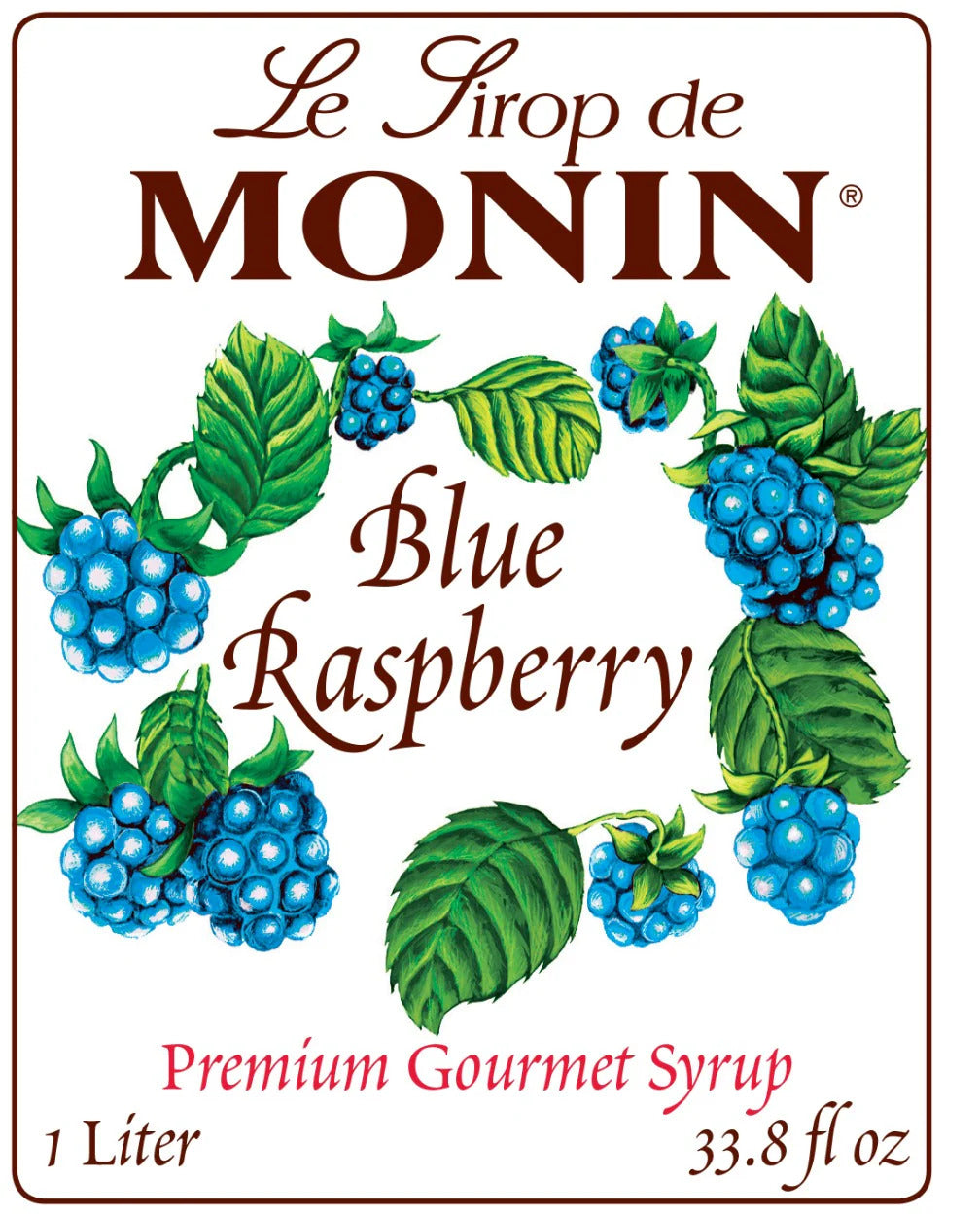 Monin Blue Raspberry Syrup - PET (1 Liter)