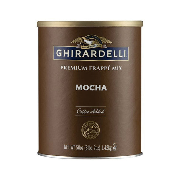 Ghirardelli Mocha Frappe with Coffee Add Mix in Brown 3.12 lb caned