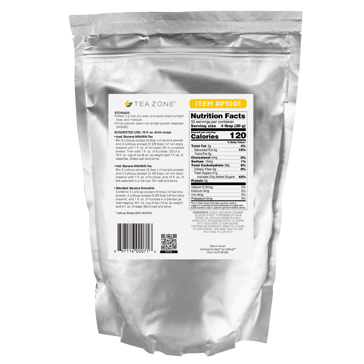 Banana Powder - Bag (2.2 lbs)