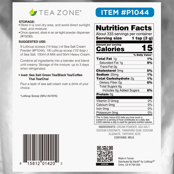 Tea Zone Sea Salt Cream Powder - Bag (2.2 lbs)