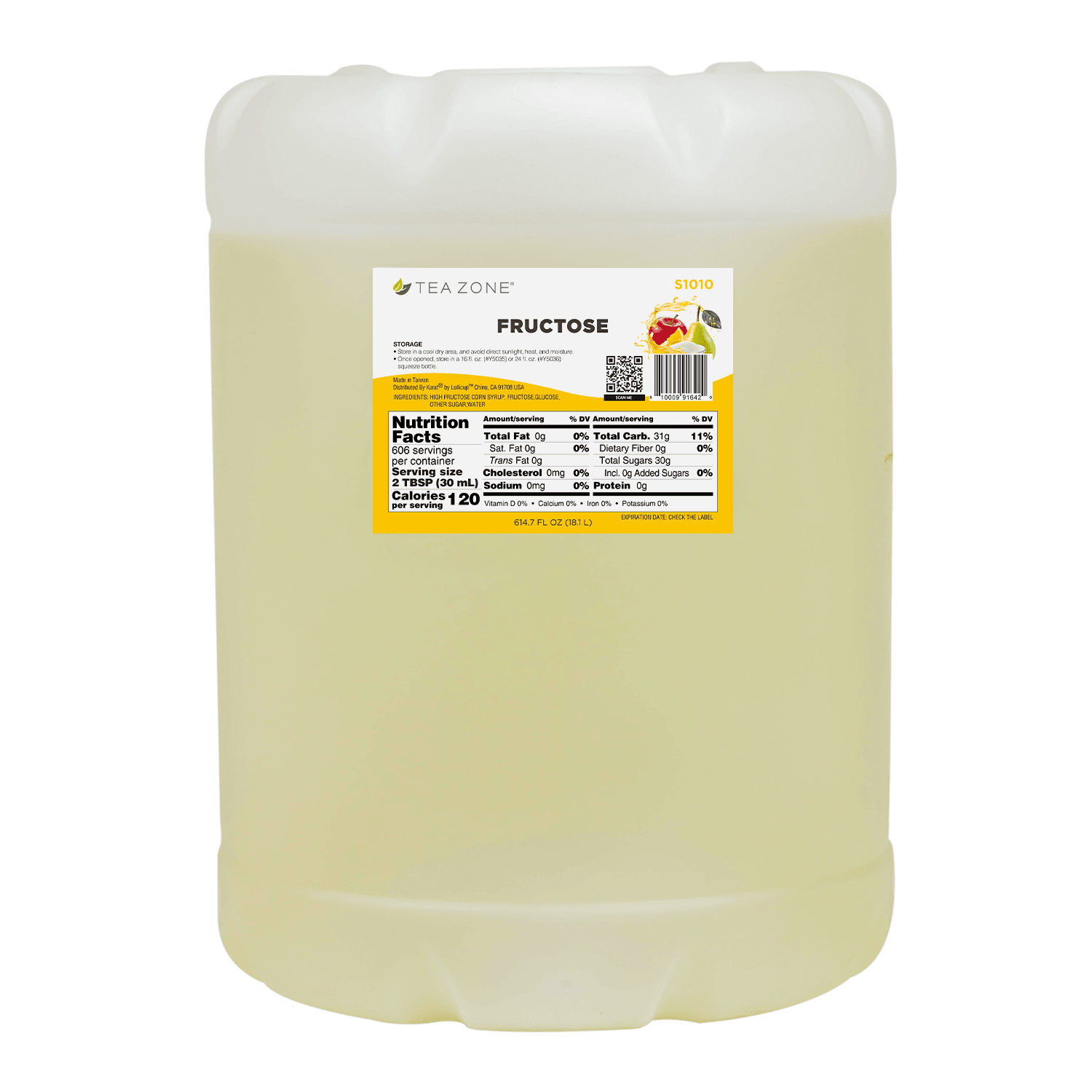 Tea Zone Fructose - Drum (55 lbs)