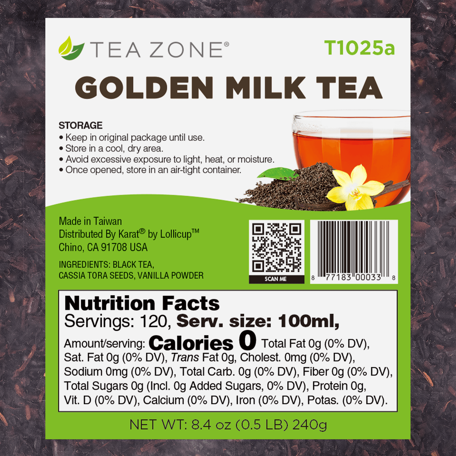 Golden Milk Tea Leaves - Case of 25 Bags