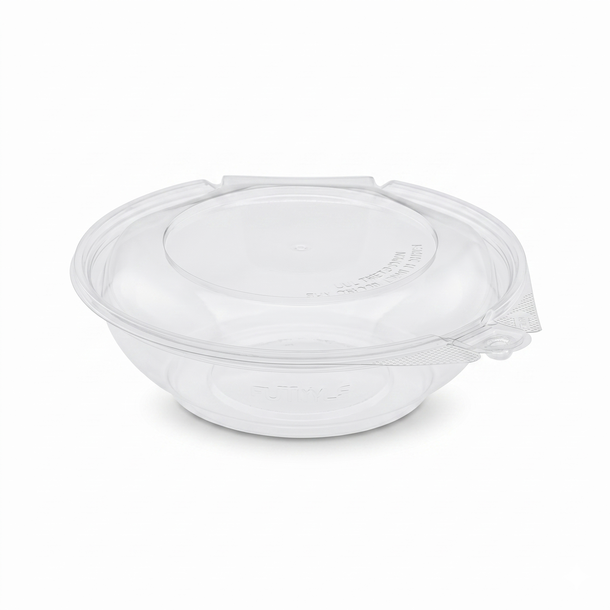 [240 sets] 16 oz Disposable Tamper Resistant Hinged Salad Bowls | PET